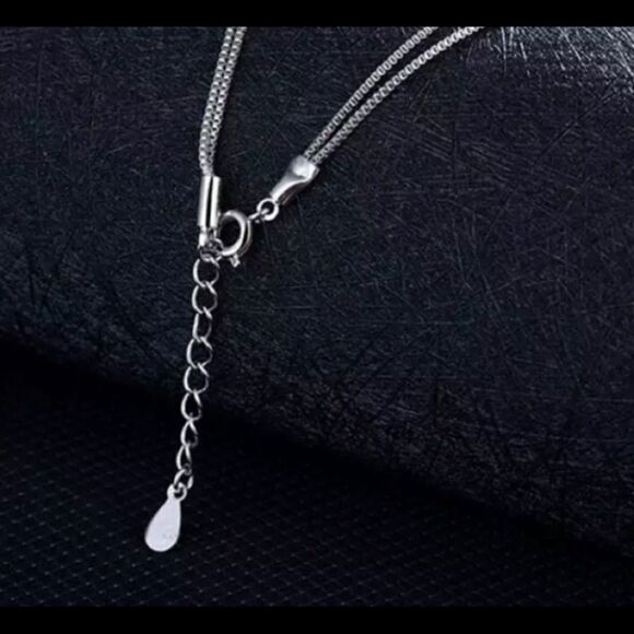 💎A013💎 NEW 925 STERLING SILVER DIAMOND & HEART NECKLACE - Picture 3 of 6